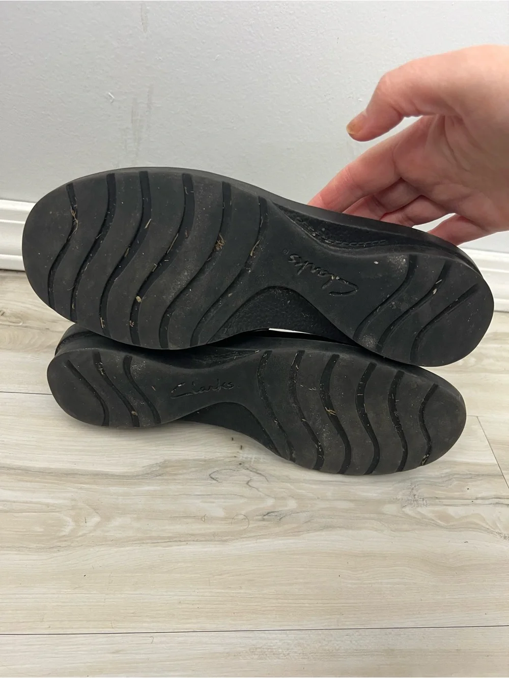 Clarks Leather Slip On Shoes